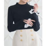 BLK1 | 袖レースハイネックNTPO | RETRO GIRL