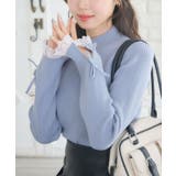 BLU0 | 袖レースハイネックNTPO | RETRO GIRL