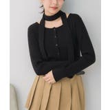 BLK1 | タイ付きリブNTPO | RETRO GIRL