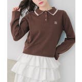 BRN0 | 2枚襟ポロNTPO | RETRO GIRL