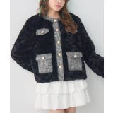 BLK1 | ツイードポケットFファーJK | RETRO GIRL