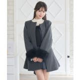 2wayファー襟付リボンコート | RETRO GIRL | 詳細画像14 