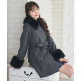 2wayファー襟付リボンコート | RETRO GIRL | 詳細画像3 