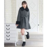 2wayファー襟付リボンコート | RETRO GIRL | 詳細画像5 