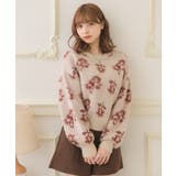 P/WHT | 花柄ニット | RETRO GIRL