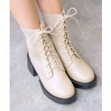 BEG1 | レースアップニットブーツ 【Emsexcite】靴/ブーツ/秋冬 | RETRO GIRL