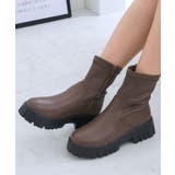 BRN0 | 厚底ストレッチブーツ ■Emsexcite■靴/シューズ/ショートブーツ | RETRO GIRL