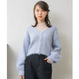 シャギーショートカーデニットカーディガン フワフワニット モテニット | RETRO GIRL | 詳細画像27