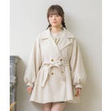 ウエストリボンコート 【秋冬先行予約】ハーフコート トレンチコート | RETRO GIRL | 詳細画像2 
