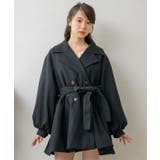 ウエストリボンコート 【秋冬先行予約】ハーフコート トレンチコート | RETRO GIRL | 詳細画像9 