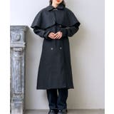 BLK1 | ビット付ケープコート Emsexcite 【秋冬先行予約】ロングコート | RETRO GIRL