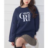 BLU2 | ロゴ刺繍BIGトレーナー | RETRO GIRL