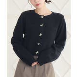 BLK1 | リボン釦ヴィンテージカーデ | RETRO GIRL