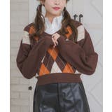 BRN0 | シャツ襟付きアーガイルNTPO | RETRO GIRL