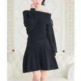 BLK1 | オフショルリボンNTOP | RETRO GIRL