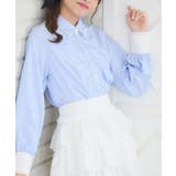 P/BLU | W襟シャーリングBL | RETRO GIRL