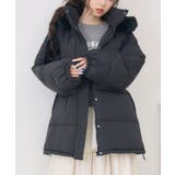 BLK1 | Fファーフード付中綿コート | RETRO GIRL