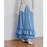 デニム裾フリルスカート | RETRO GIRL | 詳細画像15 