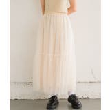 チュール切替SK 【レトロガール】チュールスカート/ロングスカート/フェミニン | RETRO GIRL | 詳細画像3 