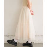 WHT3 | チュール切替SK 【レトロガール】チュールスカート/ロングスカート/フェミニン | RETRO GIRL