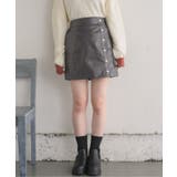 ドット釦FレザーミニSK | RETRO GIRL | 詳細画像16