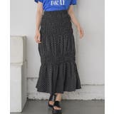 D/BLK | アソートギャザーSK | RETRO GIRL