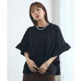 BLK1 | フリルsleeve T-shirt | RETRO GIRL