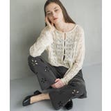 カットワークデニムPT | RETRO GIRL | 詳細画像2