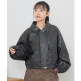 BLK1 | FレザーショートBZ | RETRO GIRL