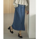 BLU0 | フリンジ切替デニムSK | RETRO GIRL