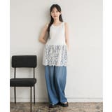 レース切替レイヤードタンク | RETRO GIRL | 詳細画像3 