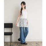 レース切替レイヤードタンク | RETRO GIRL | 詳細画像4 