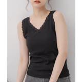 BLK1 | カップ付レースタンク | RETRO GIRL