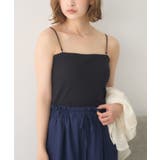 BLK1 | 【新色追加】カップ付クロップドキャミ | RETRO GIRL