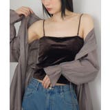 BRN0 | 【新色追加】カップ付クロップドキャミ | RETRO GIRL