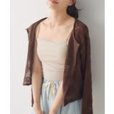 P/BRN | 【新色追加】カップ付クロップドキャミ | RETRO GIRL