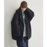 BLK1 | 【WEB限定】ループボアテーラードコート | RETRO GIRL