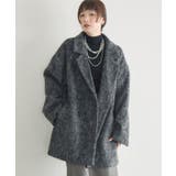 BLK1 | 【WEB限定】シャギーダブルブレストコート | RETRO GIRL