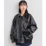 BLK1 | Fレザーブルゾン | RETRO GIRL
