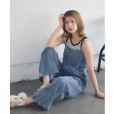 BLU4 | アソートワイドサロペット | RETRO GIRL