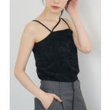 BLK1 | ラメベロアカップ付キャミ | RETRO GIRL