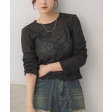 BLK1 | モール刺繍ロンTEE | RETRO GIRL