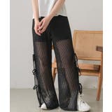 BLK1 | サイドリボンメッシュPT | RETRO GIRL