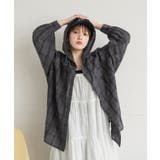 C/GRY | シアーフーディーシャツ | RETRO GIRL