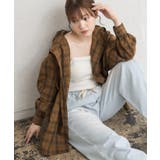 C/BRN | シアーフーディーシャツ | RETRO GIRL