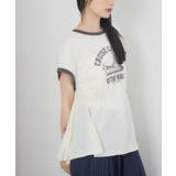 WHT4 | フレンチスリーブリンガーTEE | RETRO GIRL