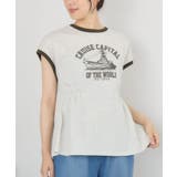 P/WHT | フレンチスリーブリンガーTEE | RETRO GIRL