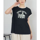 BLK1 | フレンチスリーブリンガーTEE | RETRO GIRL