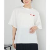 WHT2 | ブラシ刺繍BIGTEE | RETRO GIRL