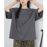 GRY2 | ブラシ刺繍BIGTEE | RETRO GIRL